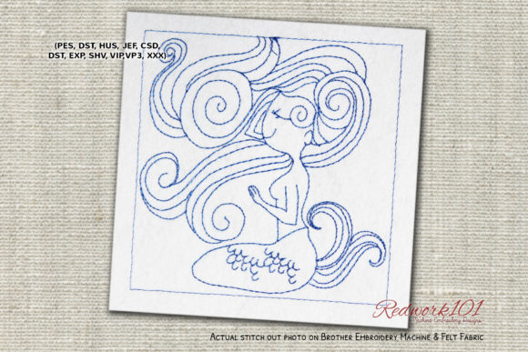 A Deep Dive into the Long Mermaid Hair Machine Embroidery Design