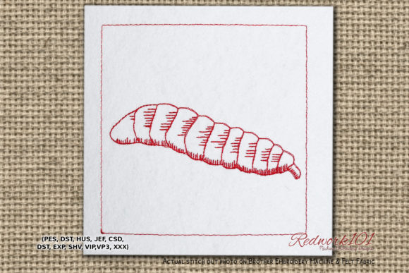 A Designer's Review of the Soldier Worm Bluework Embroidery File