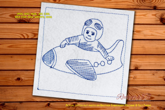A Practical Review of the Baby Pilot Lineart Embroidery Design