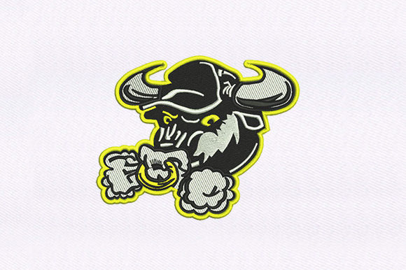 A Review of the 'Cap Wearing Bull' Embroidery Design