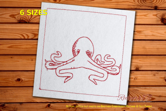 An Embroidery Designer’s Take on the Octopus Beach Design