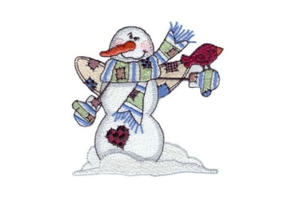 Angel Snowman Bertie for Warm Winter Embroidered Gifts