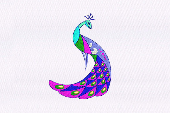 Art Deco Peacock Embroidery Design Review