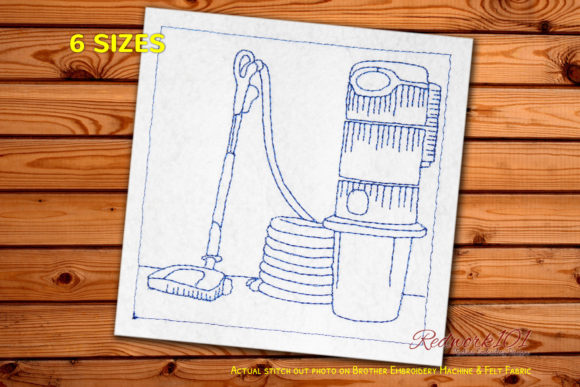 Central Vacuum Redwork Design for Personalized Gifts
