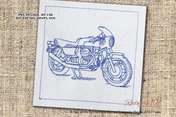 Reviewing Moto Guzzi LeMans Machine for Holiday Embroidery