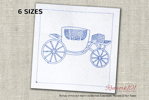 Reviewing the Carriage Lineart Embroidery Design